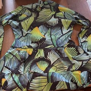 Tropical Print One Piece Swimsuit Bathing Suit